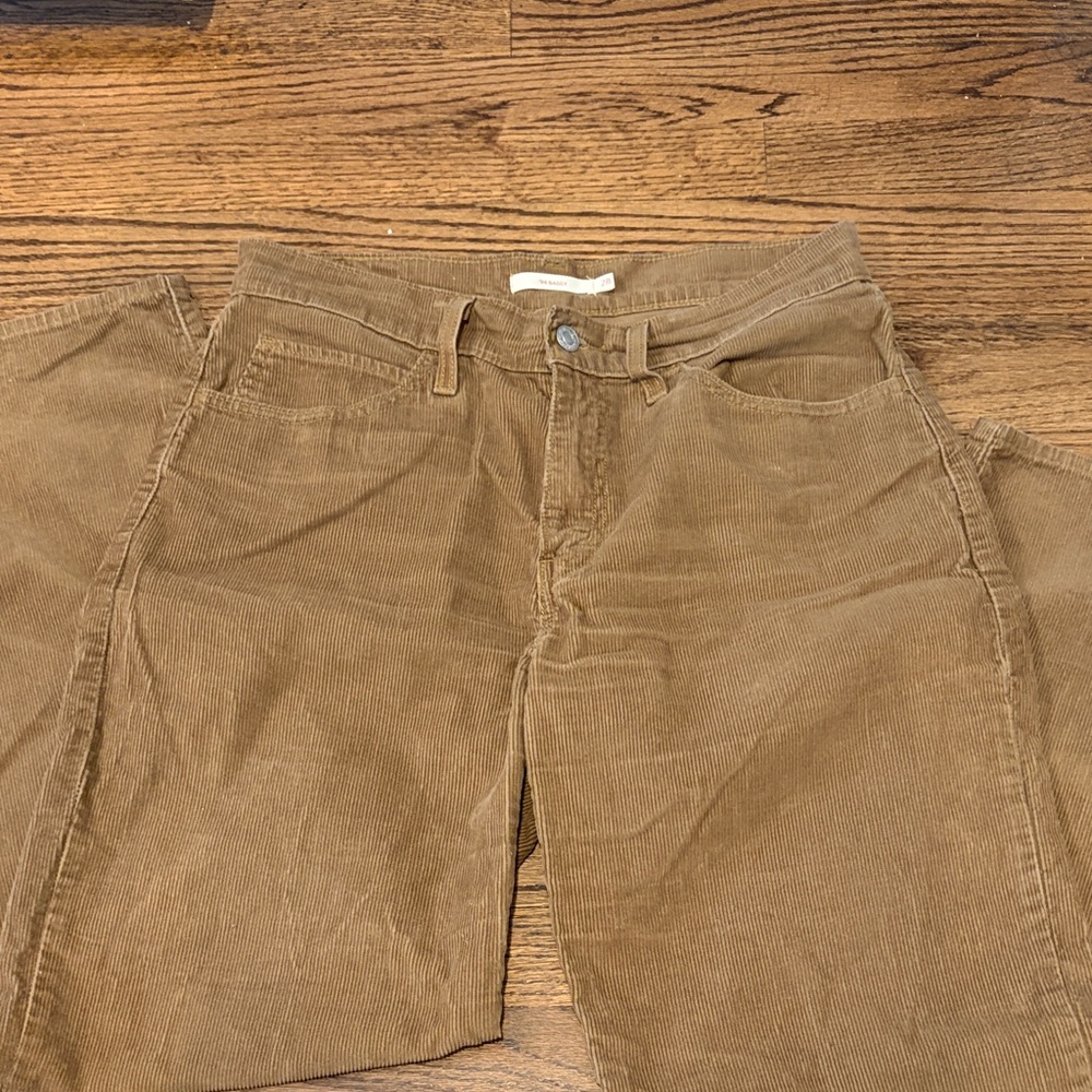 Levi's Women’s 94 Baggy Tan Corduroy Pants